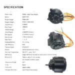 QS165 Electric Motor 72V 12kW 60H (Hall Sensor)